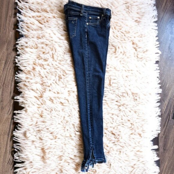 RAG & BONE ( 26 ) Ankle Bow Straight Leg Denim Skinny Jeans - Picture 3 of 8
